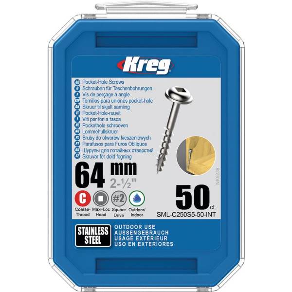 SML-C250S5-50+KREG%C2%AE+Zinc+Pocket-Hole+tornillos+2.5